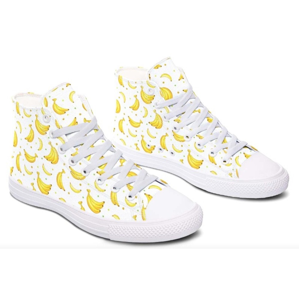 Raad Shop I Love Bananas Unisex Women's Sz 7/Men's Sz 5.5 /High Top Sneaker Shoe